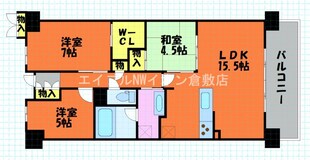 ポレスター倉敷駅西の物件間取画像